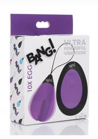 Bang 10x Silicone Vibrating Egg Purple